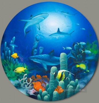au bord mer Tableau Peinture - requins Les Seigneurs de la Mer Monde sous marin